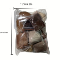 10 Colors Brown Animal Series Wool Roving for Needle Wool Felt DIY