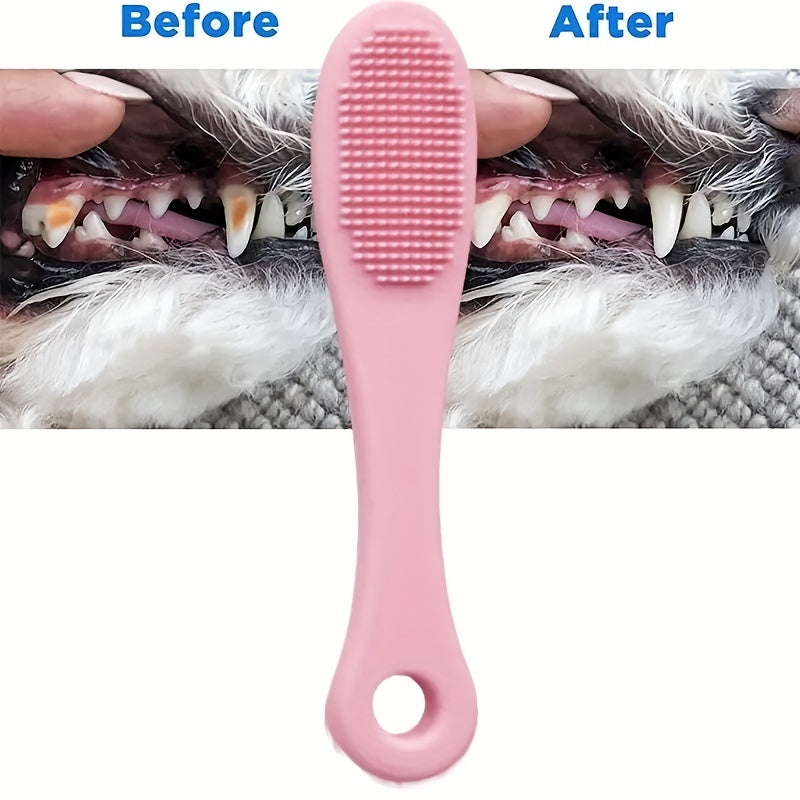 Pet Toothbrush Silicone Finger Brush Handle Dog Teeth Cleaning Supplies