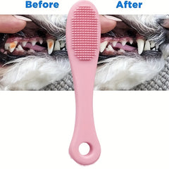 Pet Toothbrush Silicone Finger Brush Handle Dog Teeth Cleaning Supplies