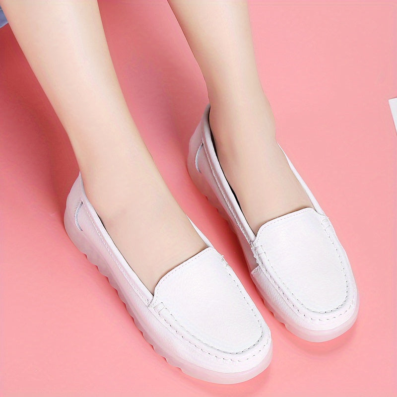 Women's Slip On Flat Loafers Soft Sole Shoes For Nurse Work