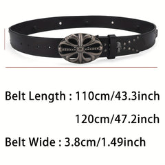 Men's Boho Skeleton Head Buckle Belt