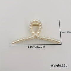 Mermaid Tail Hair Claw Clip Faux Pearl Banana Clip Acrylic Jaw Clamp