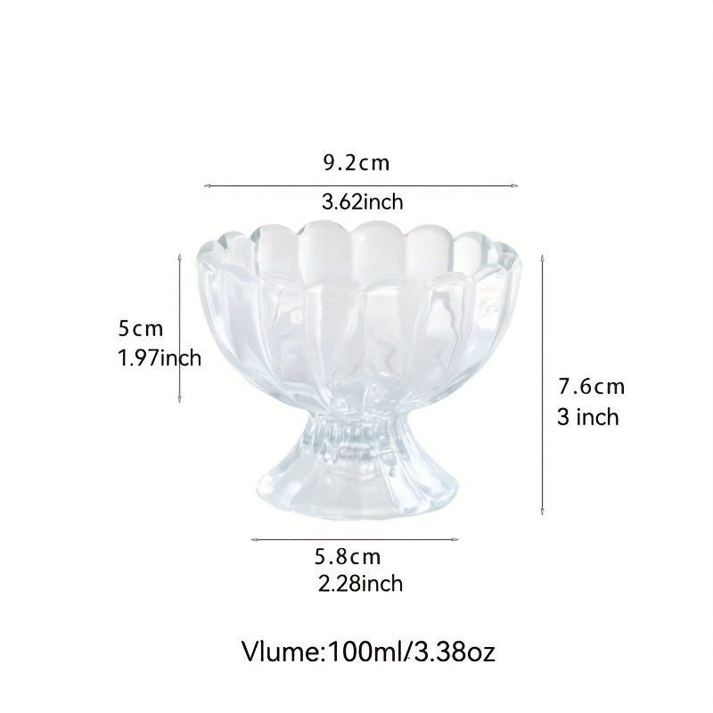Multifunctional Glass Bowl for Salads and Desserts