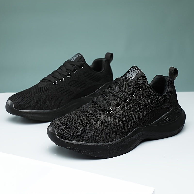 Women's Breathable Knitted Low Top Sneakers Lightweight Soft Sole Running Shoes