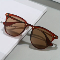 Retro Round Sunglasses Vintage Rivet UV400 Sun Shades For Men Women