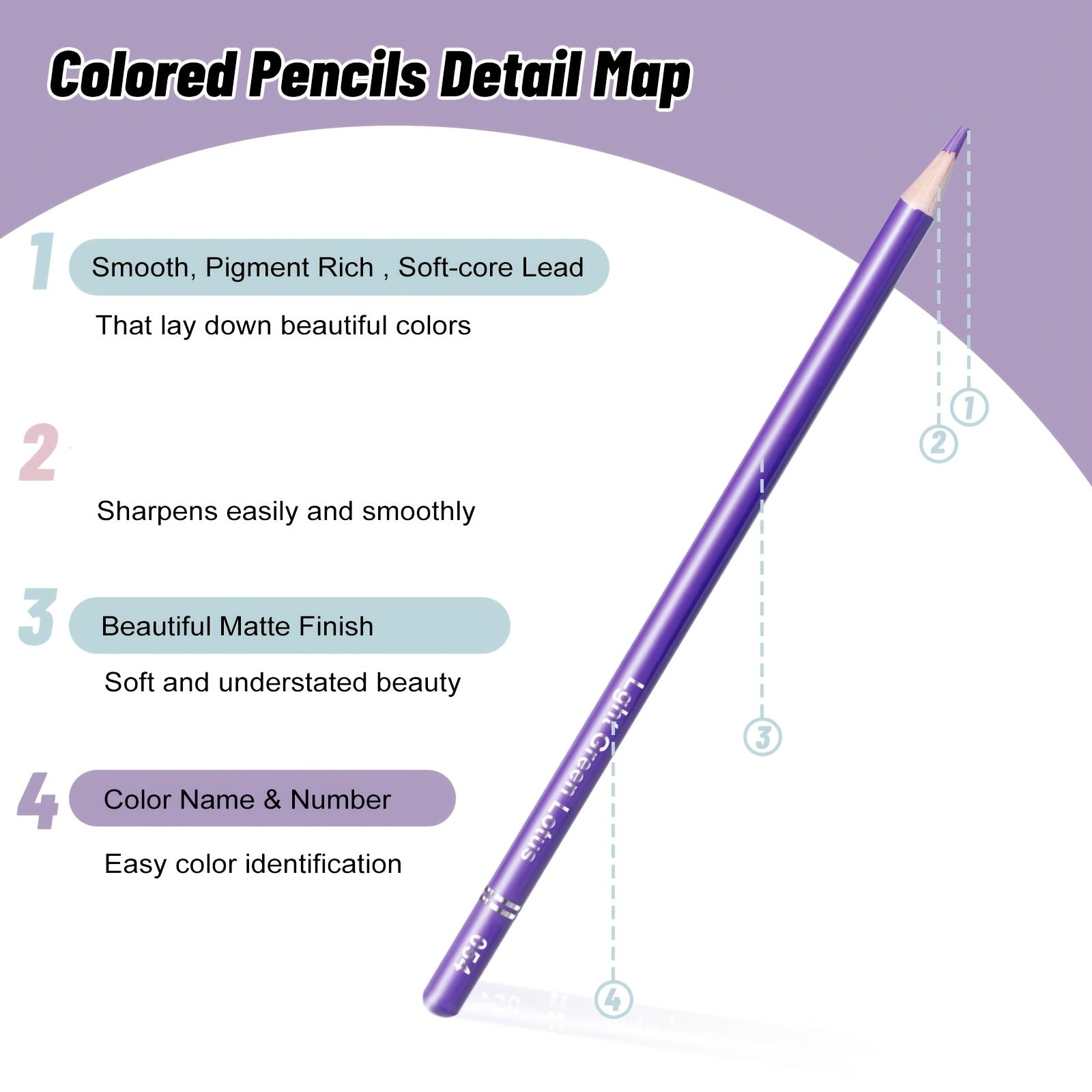 CCFoud 72 Colored Pencils Set with Canvas Wrap