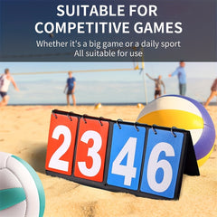 1pc Scoreboard For Basketball Tennis Score Flipper Countdown Card Scorecard