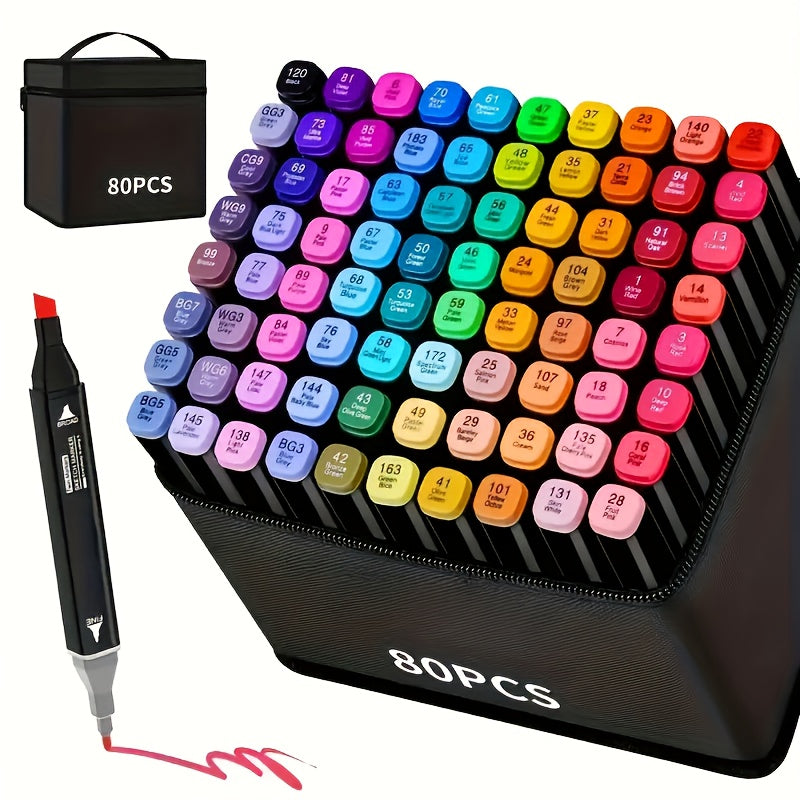 80 60 Dual Tip Marker Set for Art Students