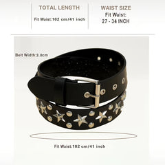 Vintage Punk Style Metal Buckle Wide Belt For Women Girls Students