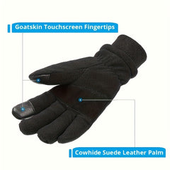 Thick Fleece Lining Touch Screen Gloves Winter Warm Outdoor Cycling Gloves