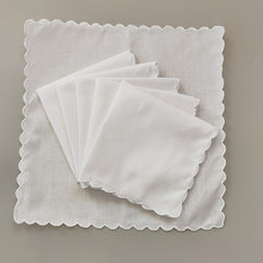 6pcs Crescent Shape Handkerchiefs for Wedding and DIY Supplies