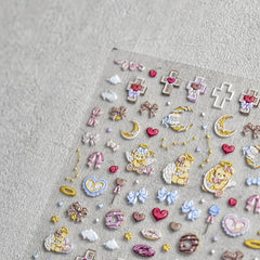 Retro Artistic Planner Stickers for DIY Nail Decals