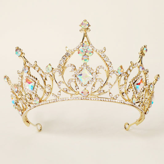 Baroque Wedding Crown Rhinestone Bridal Crowns And Tiaras Crystal Bride Crown