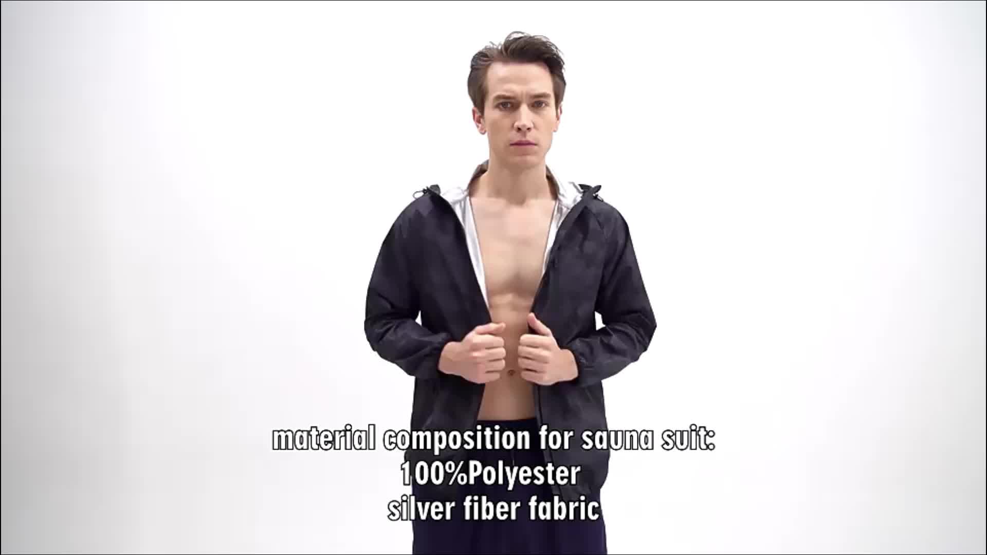 Men's Sweat Sauna Suit Hooded Jacket for Weight Loss