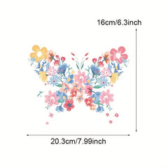 4pcs Butterfly Iron on Heat Transfer Patches DIY Clothing T Shirt Denim Jacket
