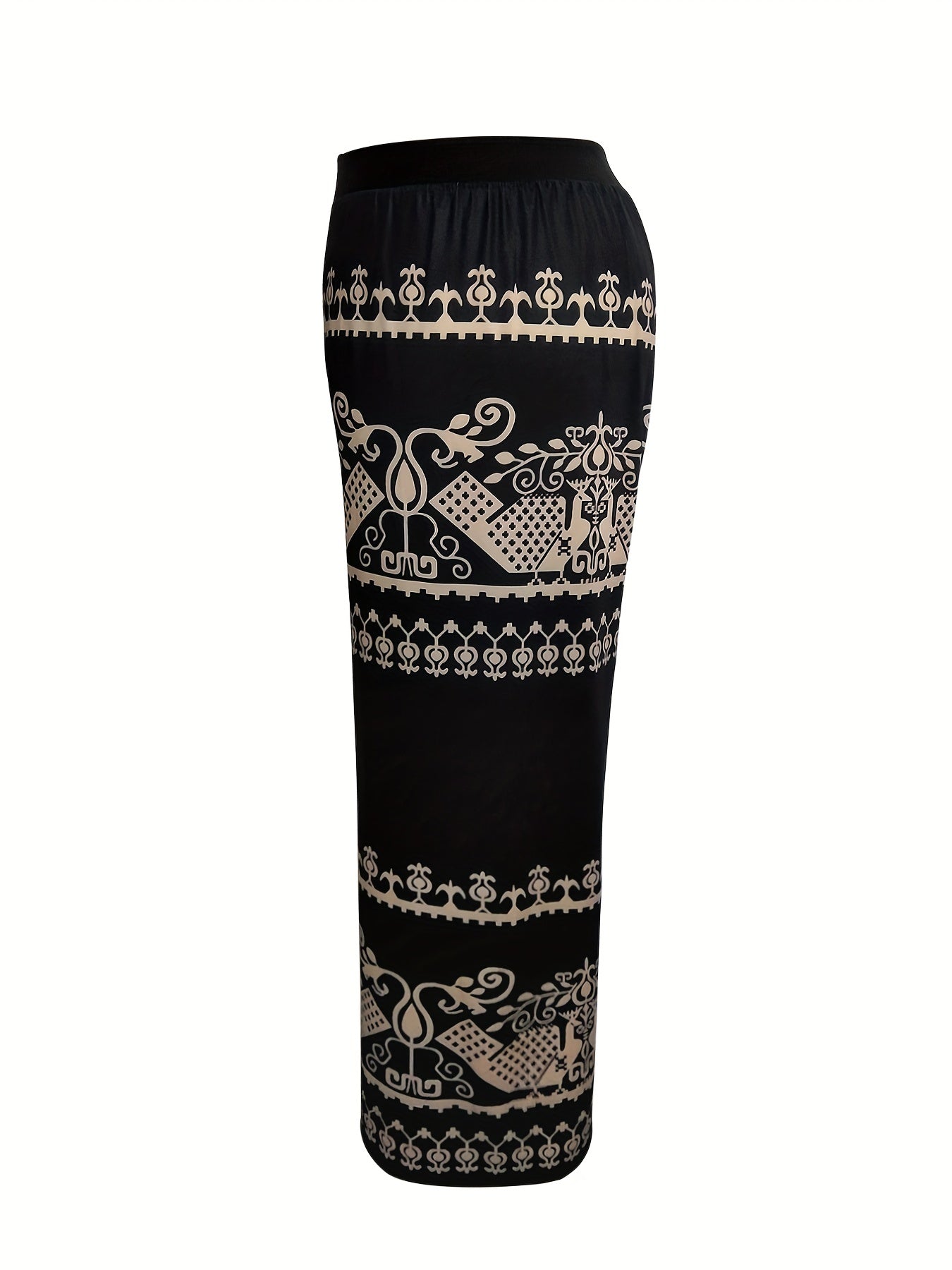  Geometric Print Wide Leg Loose Pants
