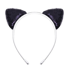 Glitter Cat Ears Headband For Baby Girls