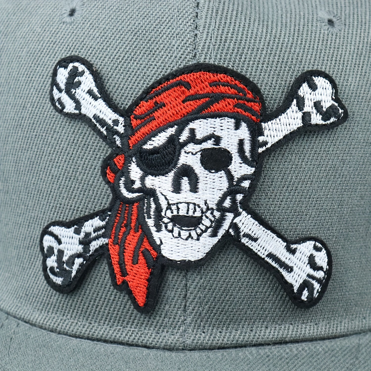 Skull Embroidery Hip Hop Cap Pirate Skull Adjustable Snapback Hat