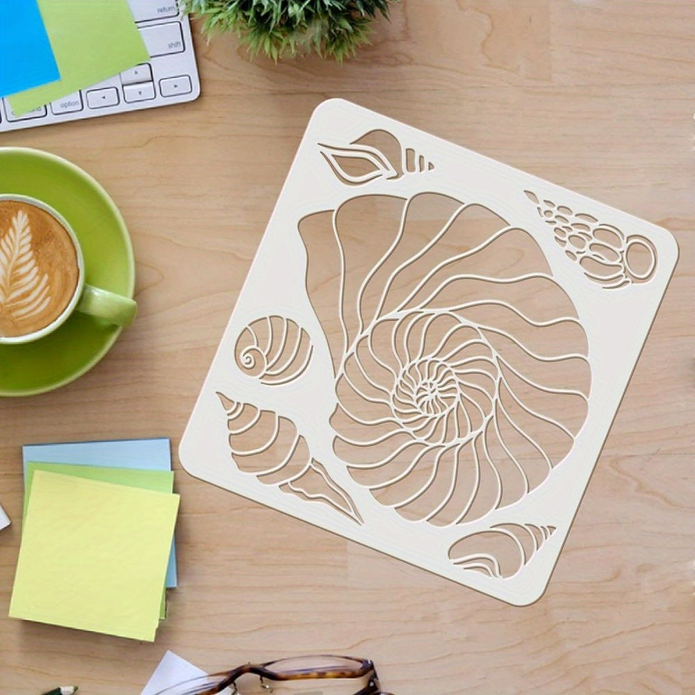 Conch Shell Stencil for Painting Reusable - Sea Creatures Stencil