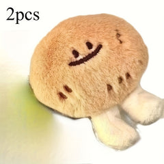 2pcs Potato Plush Toy Doll Keychain Accessory Gift for Kids Family Friends