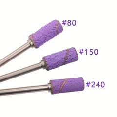 Purple 50pcs 3mm Nail Sanding Bands + 1pcs Mandrel Manicure Pedicure