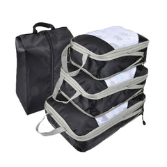 4pcs Travel Packing Cubes Compressible Storage Bags Organizers