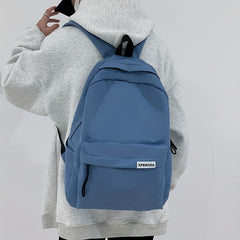 Men's Casual Solid Backpack Travel School Bag