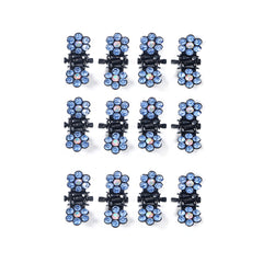 12pcs Mini Hair Claw Clips Non Slip Glitter Rhinestone Flower Claw Clip