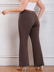  High Rise Flared Leg Trousers