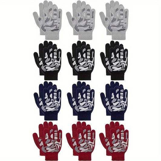Children's Winter Warm Knitted Gloves For Boys And Girls