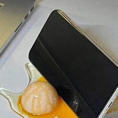 April Fool's Broken Eggs Phone Holder, Blown Milk Tea Spoof Toy