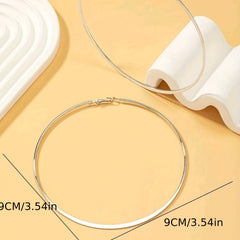 Exaggerated Big Circle Hoop Earrings Retro Hip Hop Style Alloy Jewelry