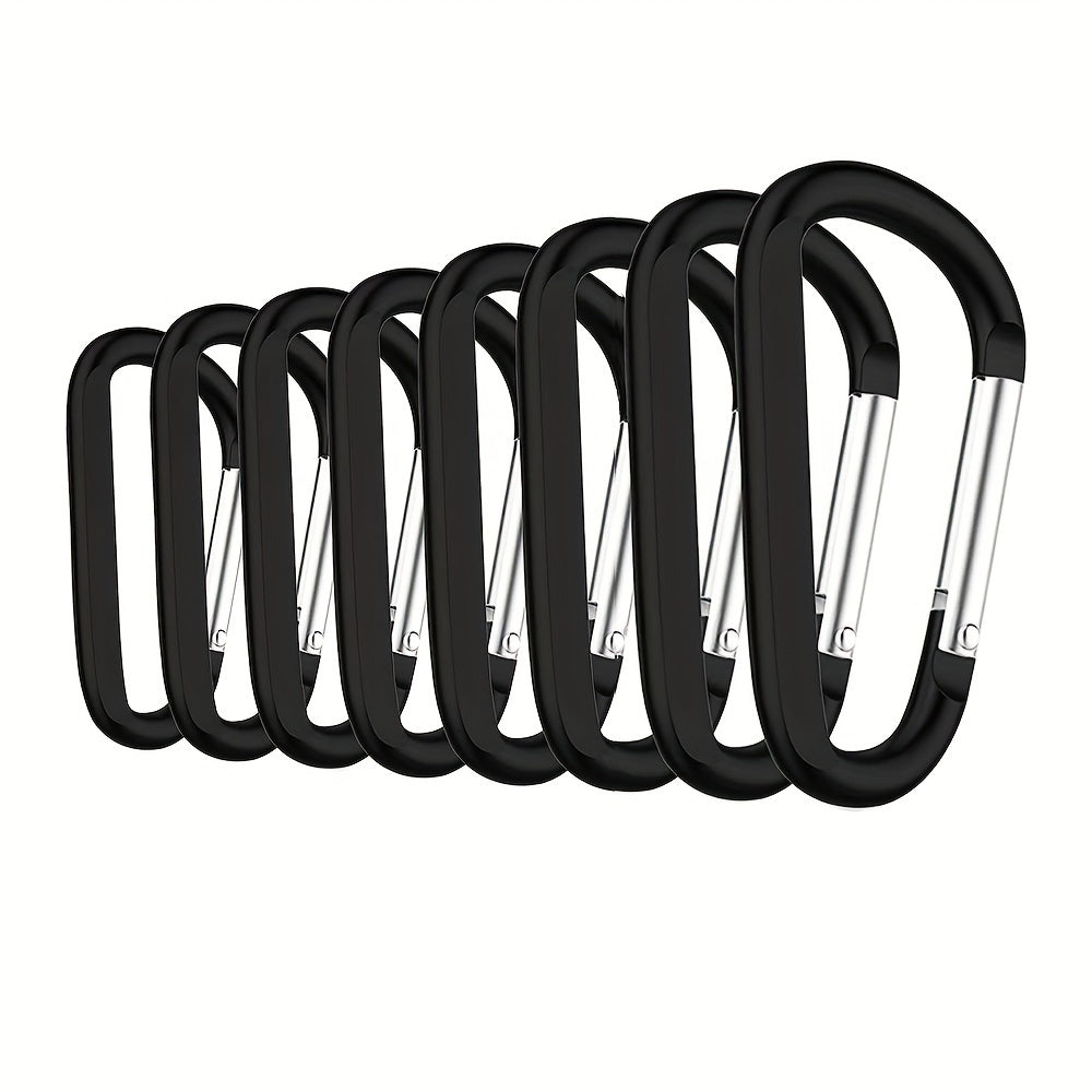 8pcs Aluminum D Ring Carabiners Clip for Outdoor Camping Hiking Climbing