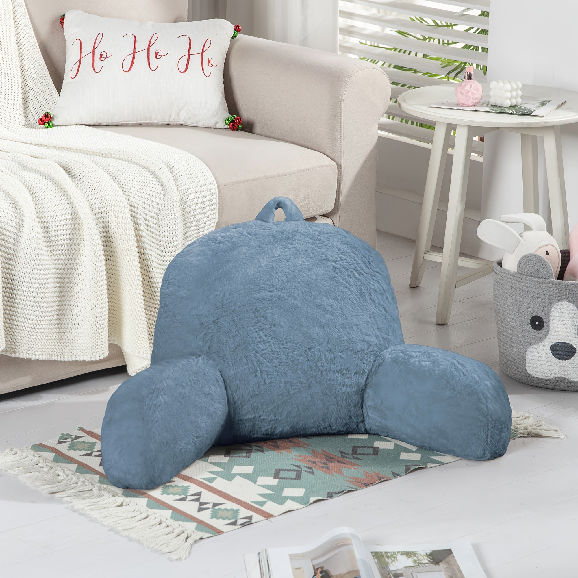 Faux Fur Reading Pillow Cover Soft Washable No Pillow Core