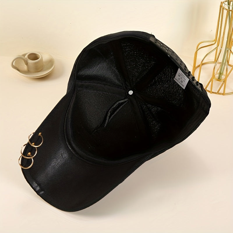 Iron Ring Decor Baseball Cap Hip Hop Dad Hats