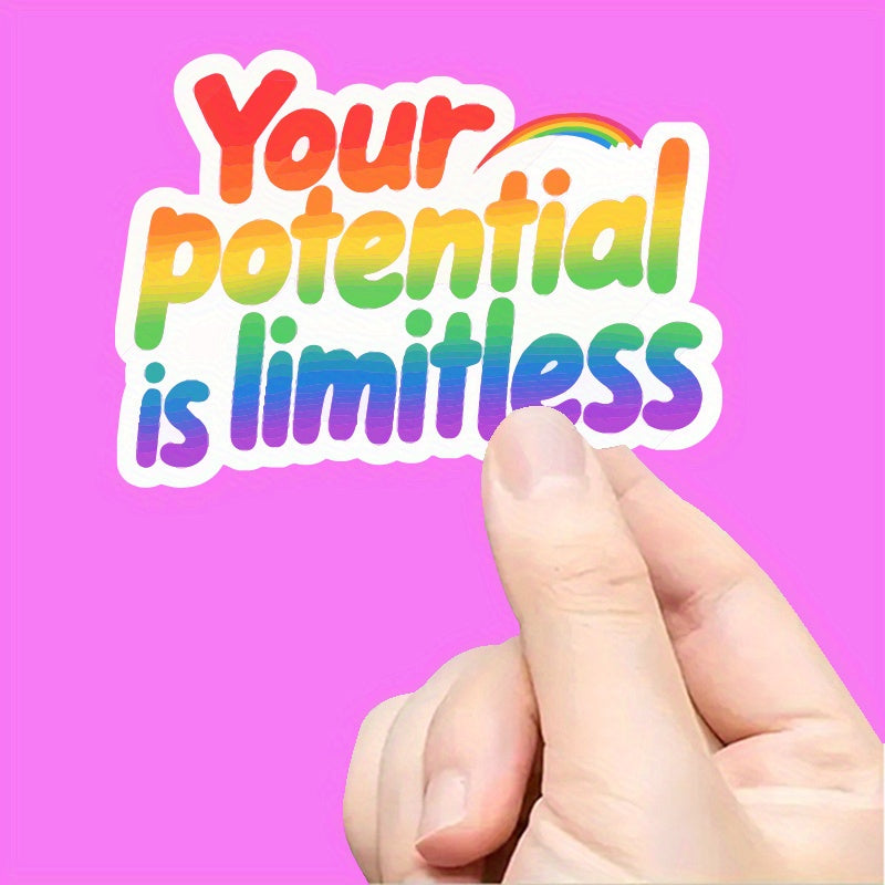Limitless Vibrant Purpose Vinyl Stickers for Computers Laptops Water Bottles