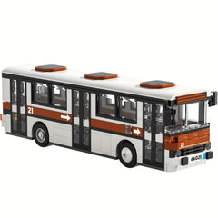 City Bus Model Vehicle Building Block Set Toy Kit