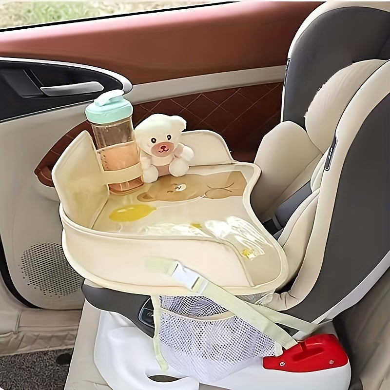 Car Seat Tray Cartoon Car Table Waterproof Storage Tray