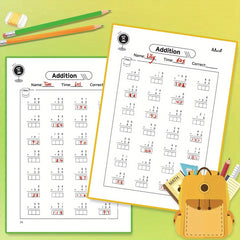 100 Addition Problems Fun Workbook for Kids with Colorful Illustrations