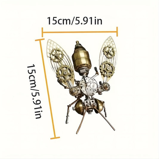 Steampunk Mechanical Bee 3D Puzzle Metal Insect Kit DIY Craft Gift