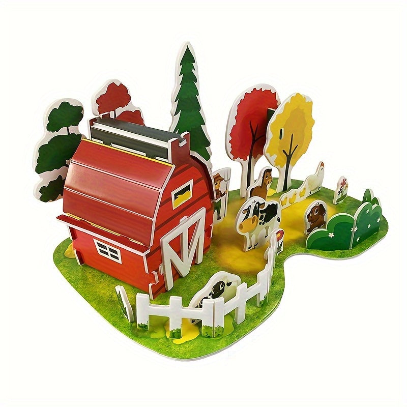 Small Farm 3D Model Puzzle DIY Toy Kids Christmas Birthday Fun Toy