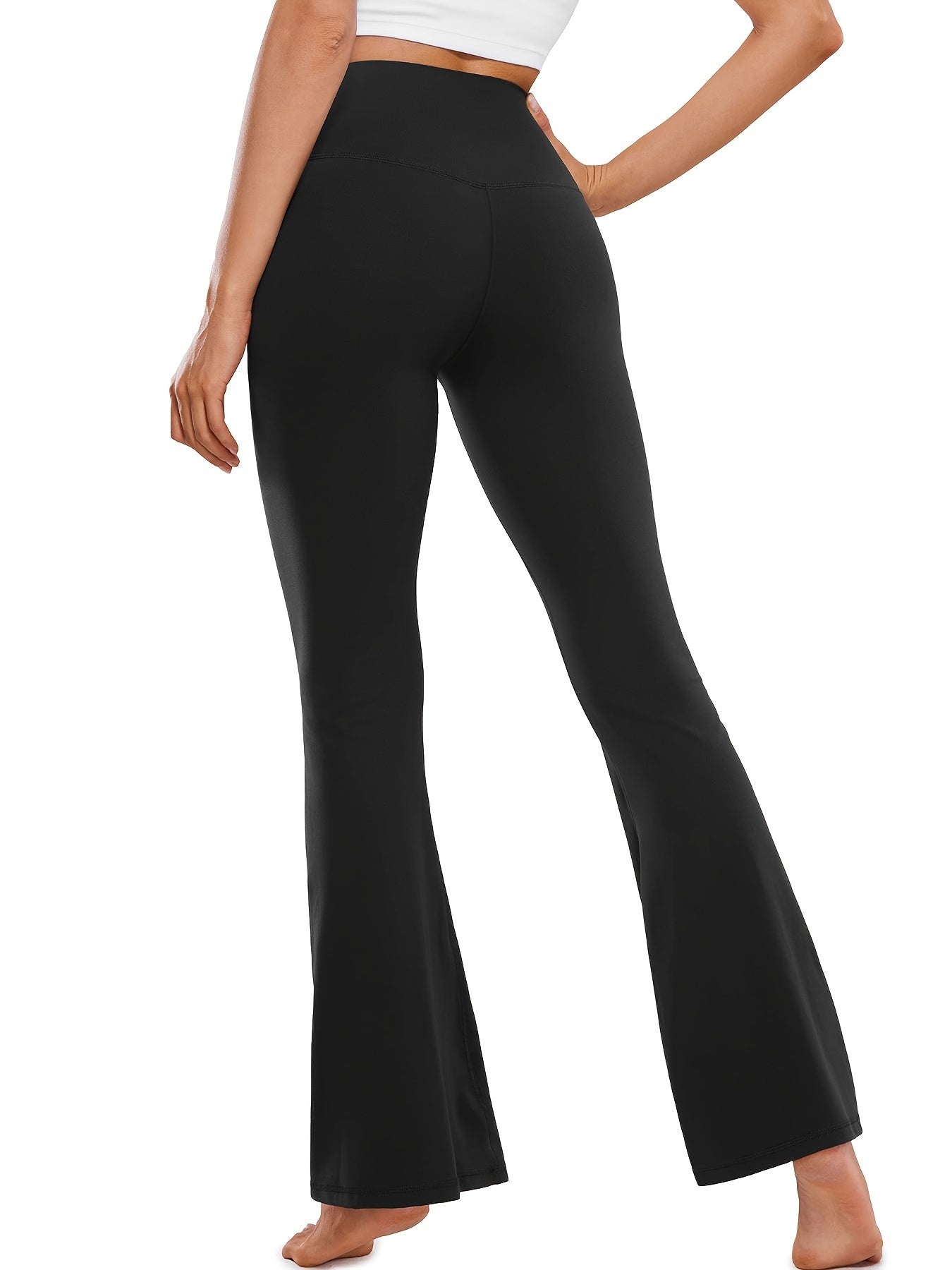 Women's Fleece Lined Bootcut Yoga Pants High Waiste Workout Warm Flare