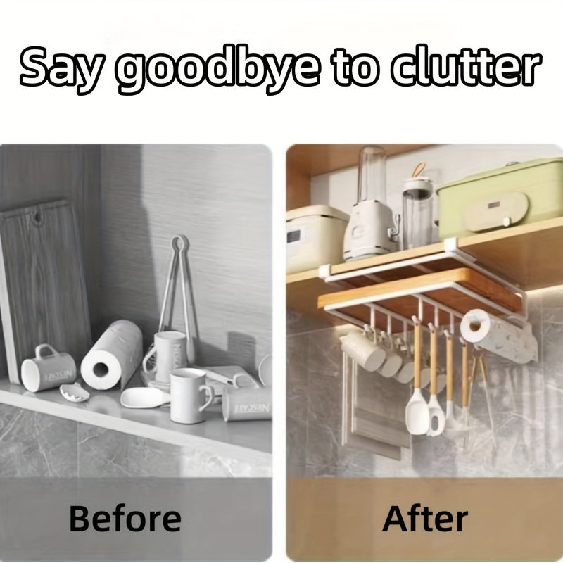 Storage Cabinet Paper Towel Rack Kitchen Punch Cutting Board Rack