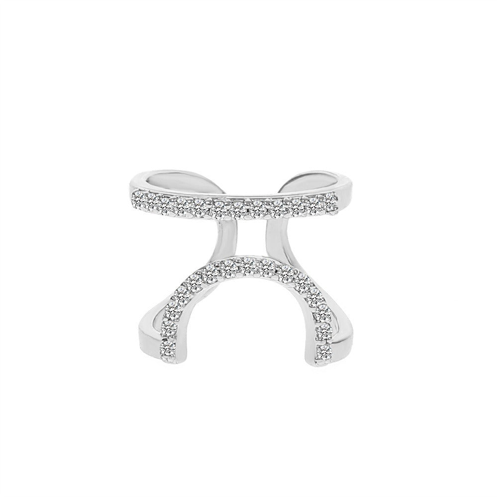 Geometric Diamond Open Nail Ring Temperament Manicure Set Ring