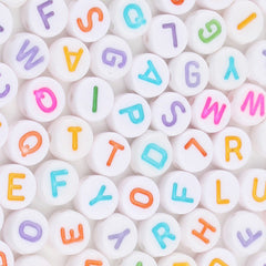 100pcs Alphabet Acrylic Beads for Jewelry Making & Crafting