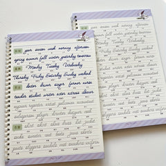 English Calligraphy Practice Set with Red Ink Book and Pen Rod