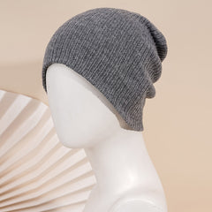 Solid Knitted Ski Hat for Men and Women