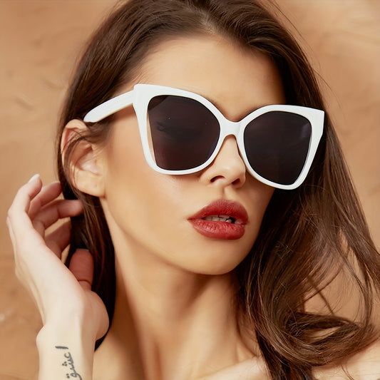 Large Cat Eye Sunglasses Hollow Retro Jelly UV400 Sun Shades