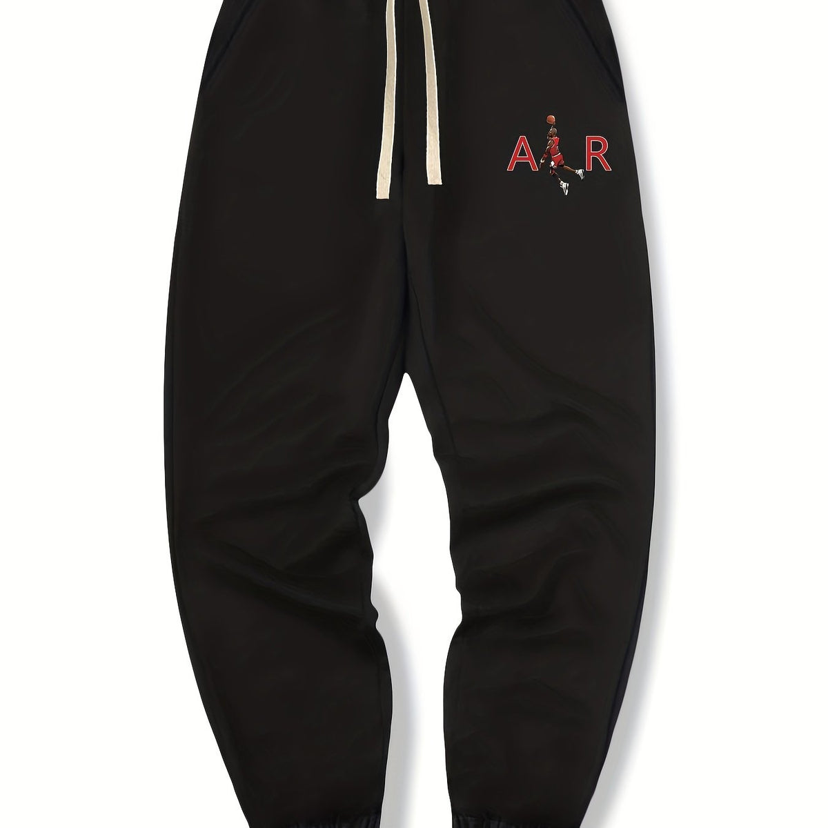 AIR Print Drawstring Sweatpants Loose Fit Pants Men's Casual Joggers