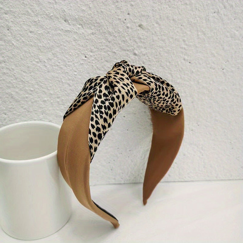 Leopard Pattern Wide Headband Y2K Hair Accessories